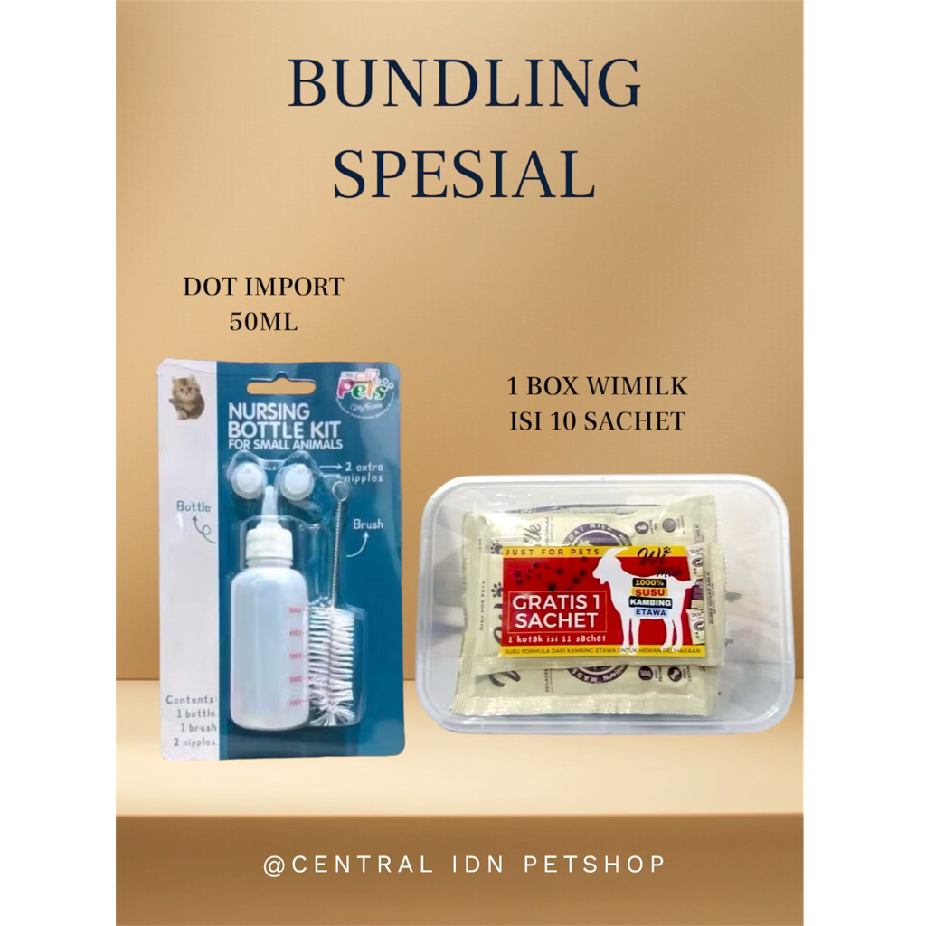 PAKET BUNDLE DOT SUSU 50ml + WI MILK - WI MILK KUCING ANJING