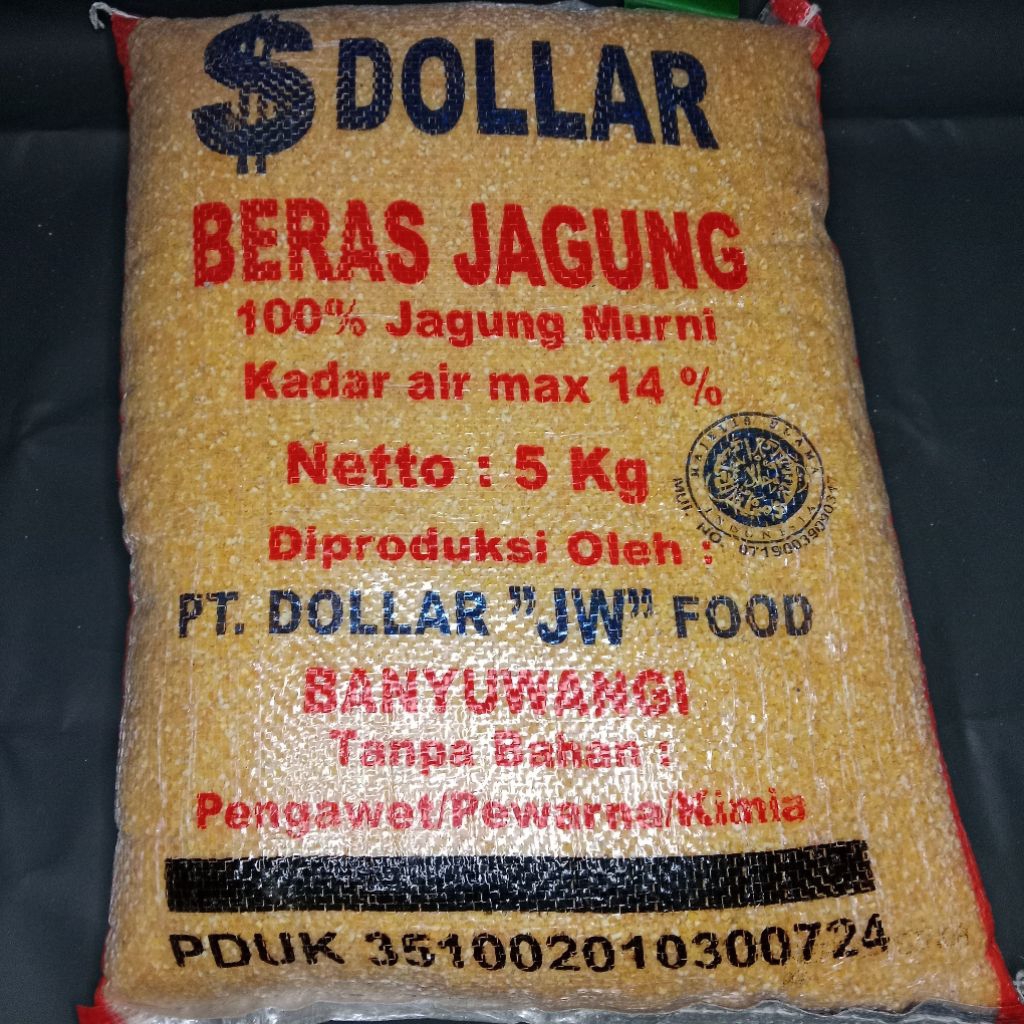 

5 kg / karung beras jagung dollar super - beras jagung premium