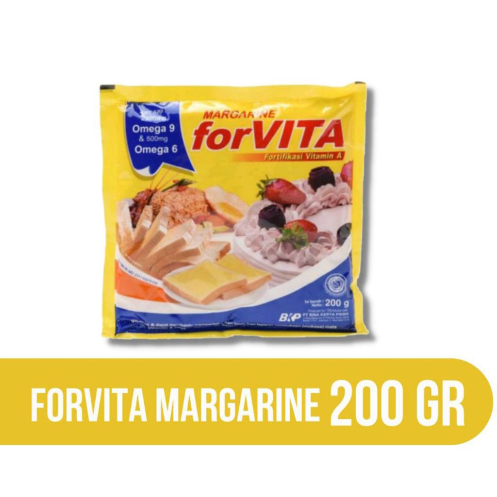 

Forvita Margarine 200 Gram Lemak Sehat / Margarin FORVITA margarine kue serbaguna sachet 200gr / Forvita Margarin