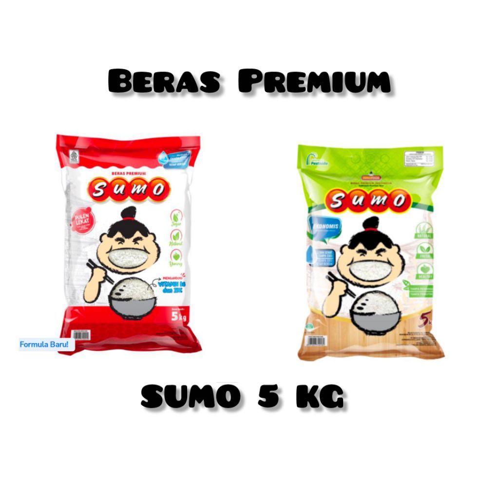 

SUMO Beras Premium Kemasan Merah/Hijau/Kuning 5 Kg
