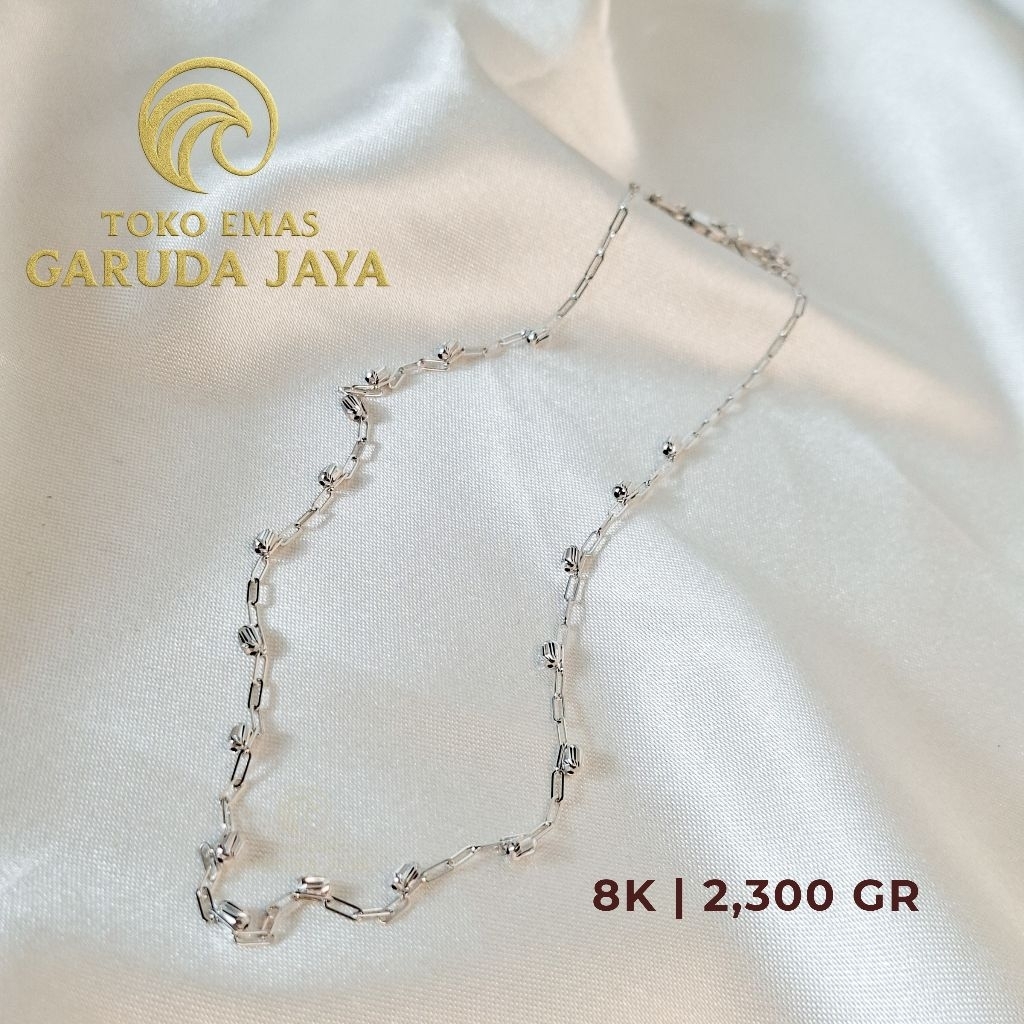 KALUNG EMAS PUTIH 8K | GELANG EMAS PUTIH 8K | GELANG KALUNG EMAS PUTIH 8K | GELANG KALUNG 1 GR 2 GR 