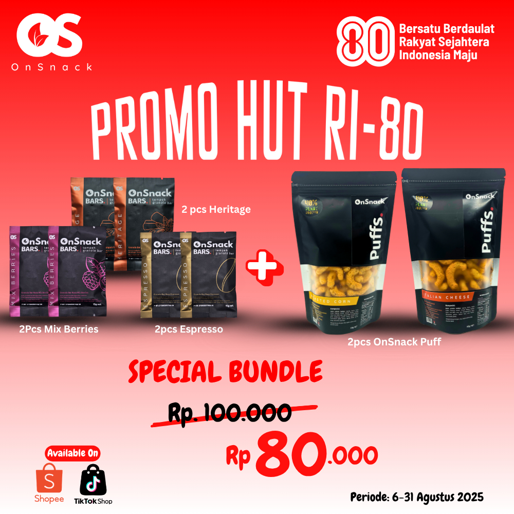

Special Bundle 3 | 6pcs OnSnack Bars + 2pcs OnSnack Puffs
