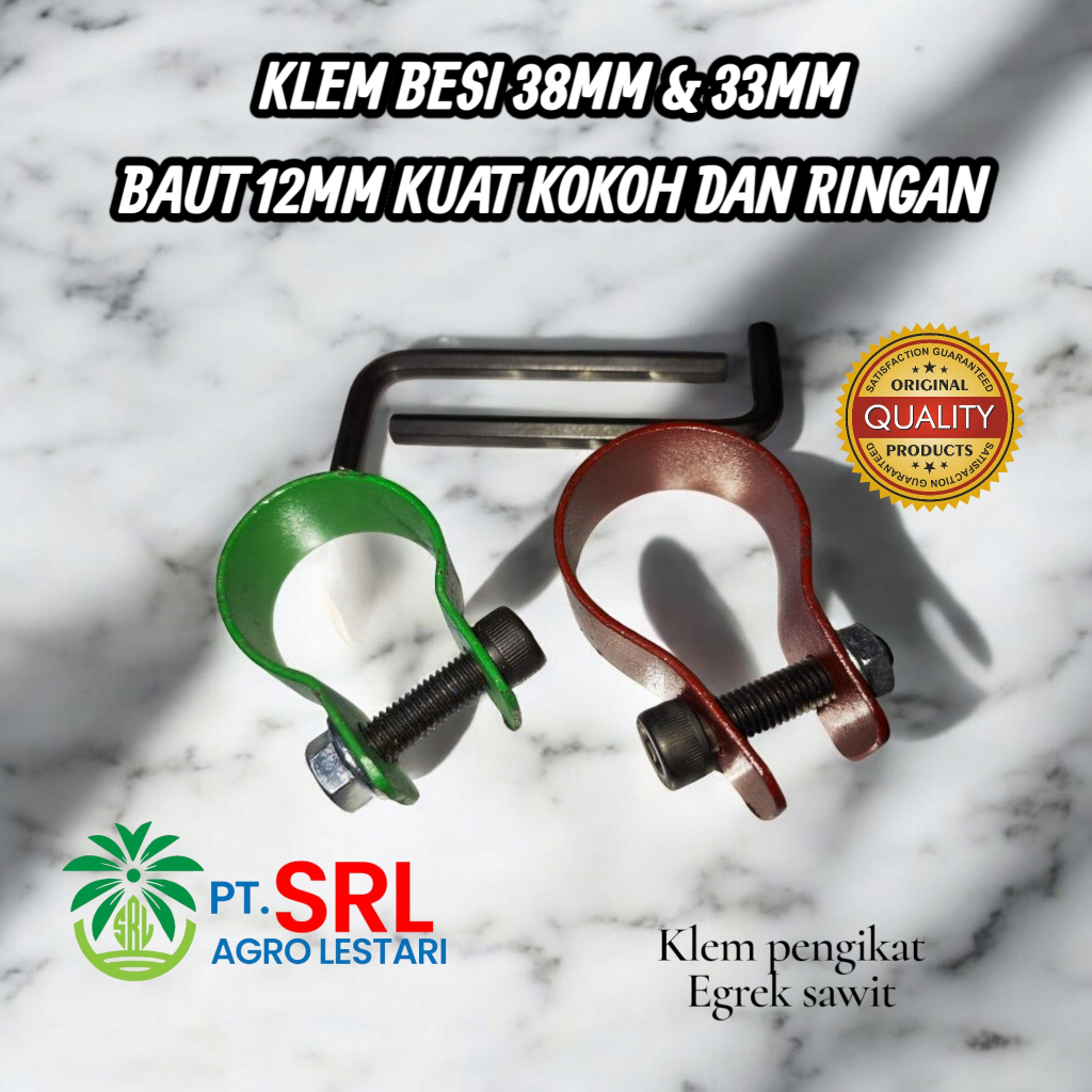 KLEM BESI MALINDO UKURAN 33 mm DAN 38 mm UNTUK MENGIKAT EGREK SAWIT DENGAN GALA