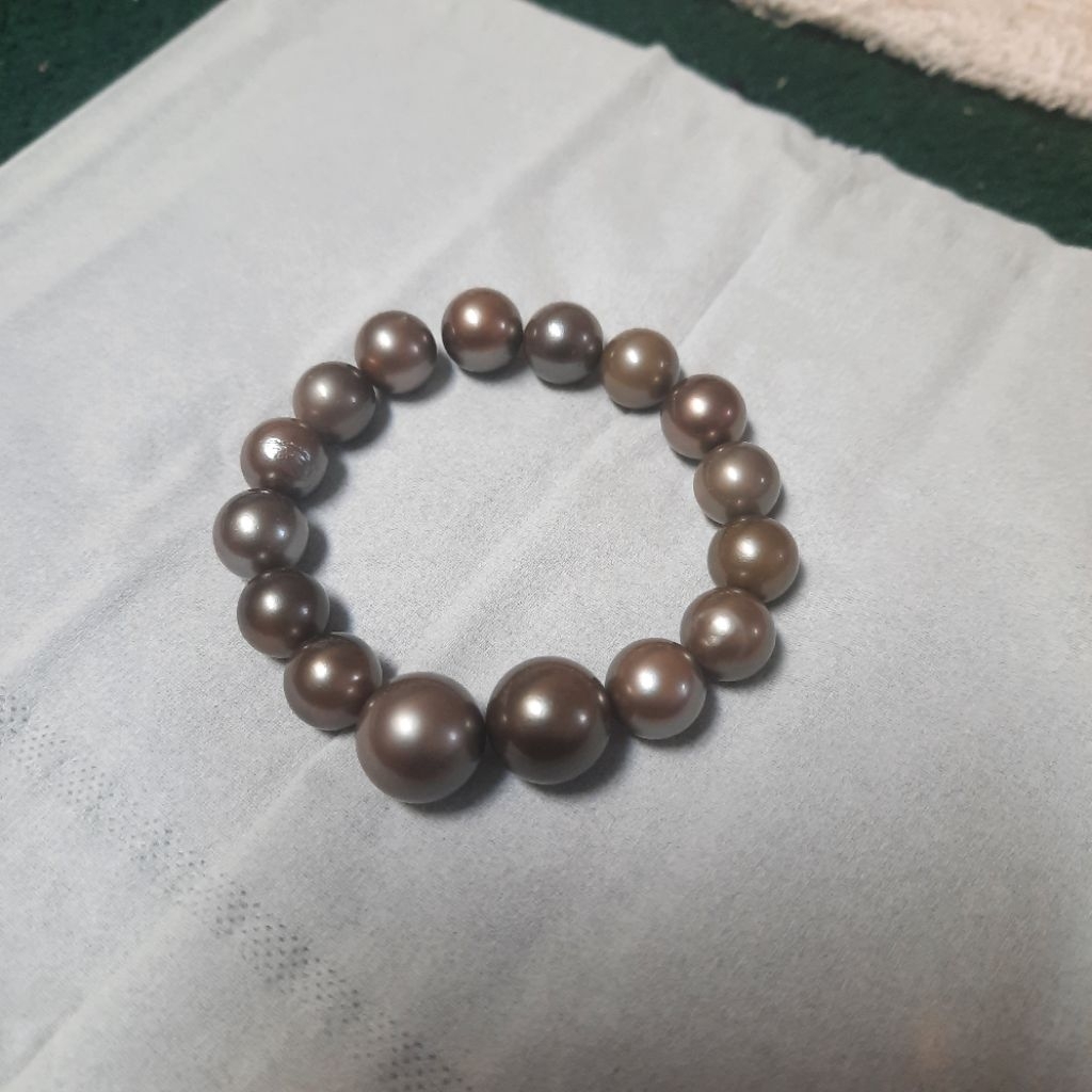 Gelang Full mutiara Air laut, Gelang Mutiara Asli, Gelang karet mutiara air laut, Gelang Mutiara ori