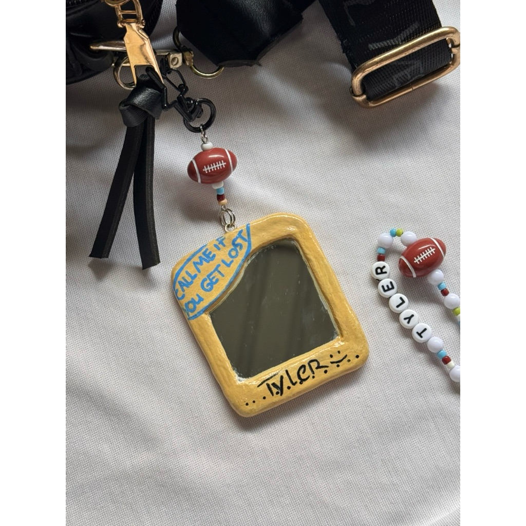 tyler the creators clay mirror keychain // mirror clay lucu aesthetic gantungankunci
