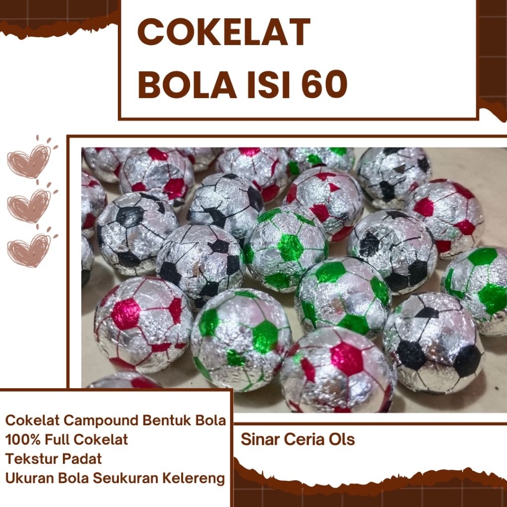

Cokelat BOLA Toples Isi 60 Pcs