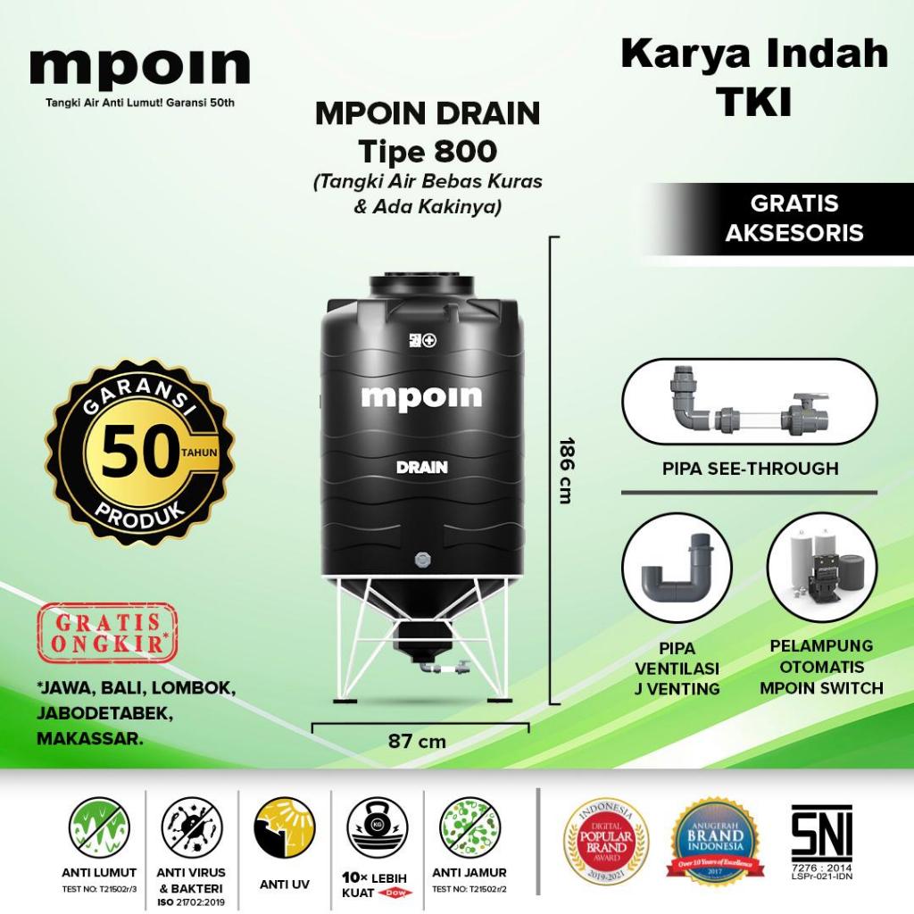 TOREN AIR KAKI MPOIN D800 750L DRAIN WATER TANK TOREN TANDON 750 L