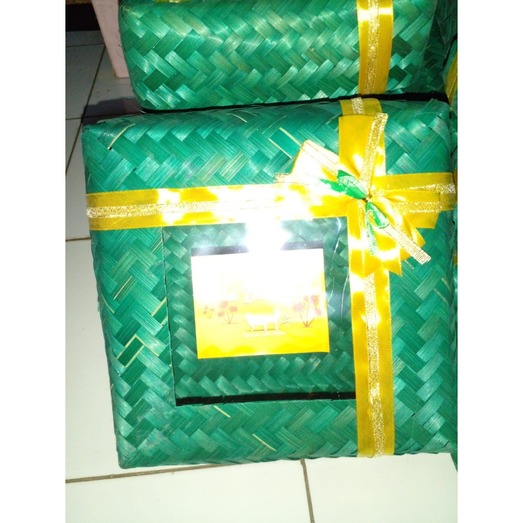 Besek Mika Pita /Besek Makanan/Besek Bambu/Bakul Besek Sepasang