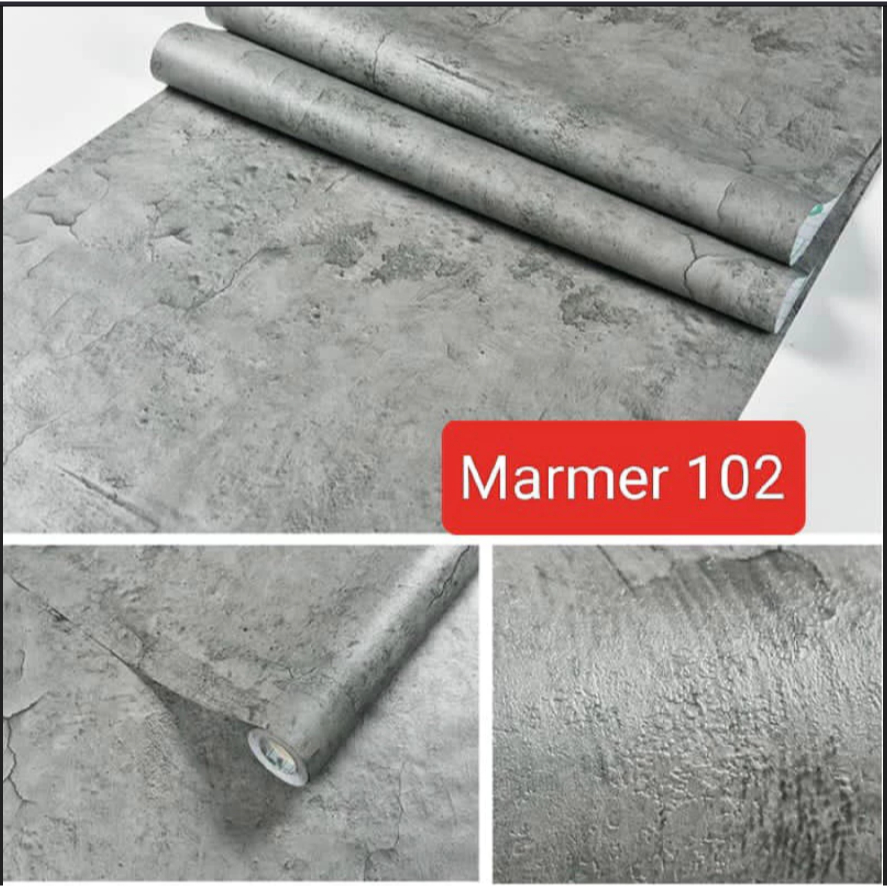 Wallpaper stiker dinding dengan motif marmer ukuran per meter