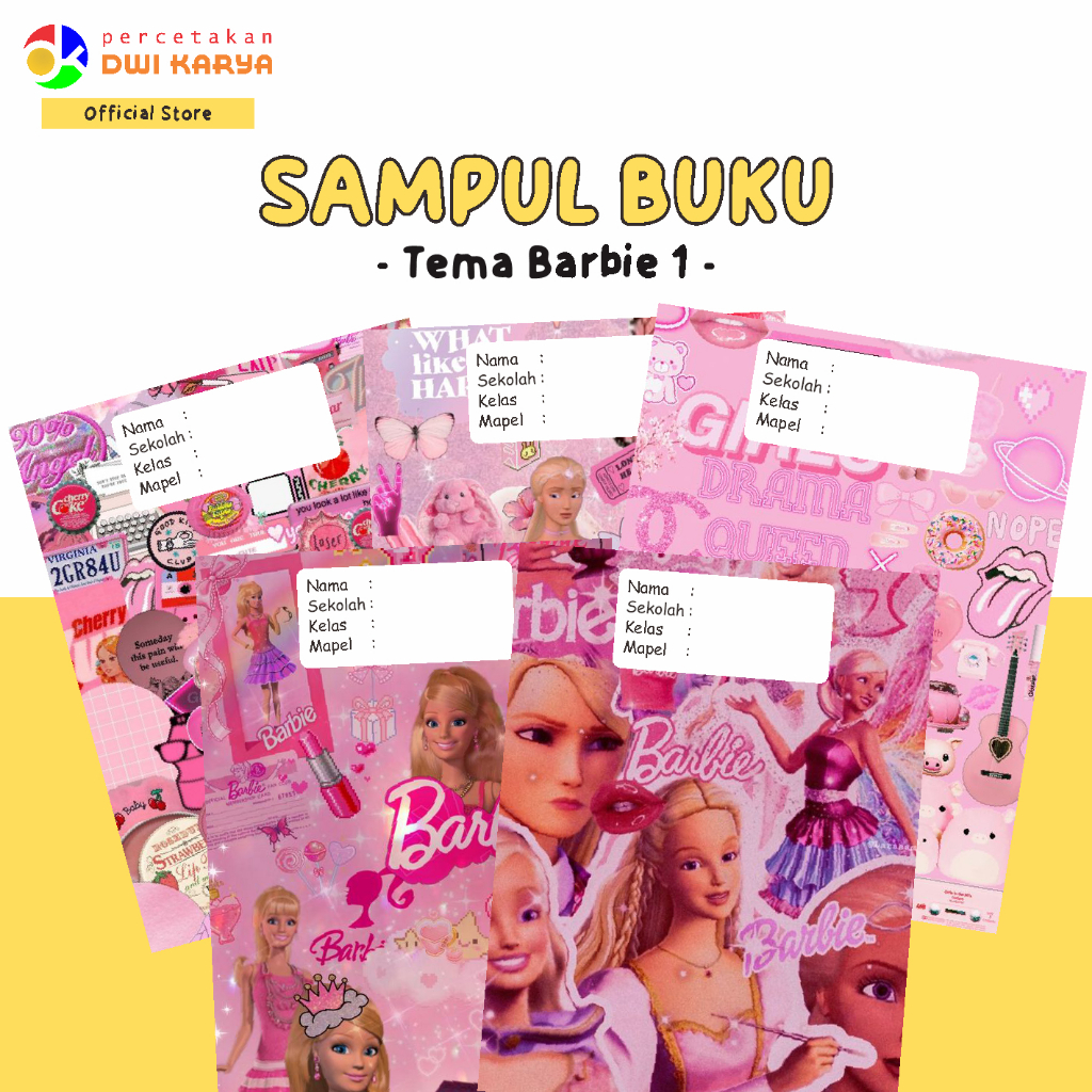 

Sampul Buku Tema Barbie Uk 21x16 Cm Bisa Request Ukuran