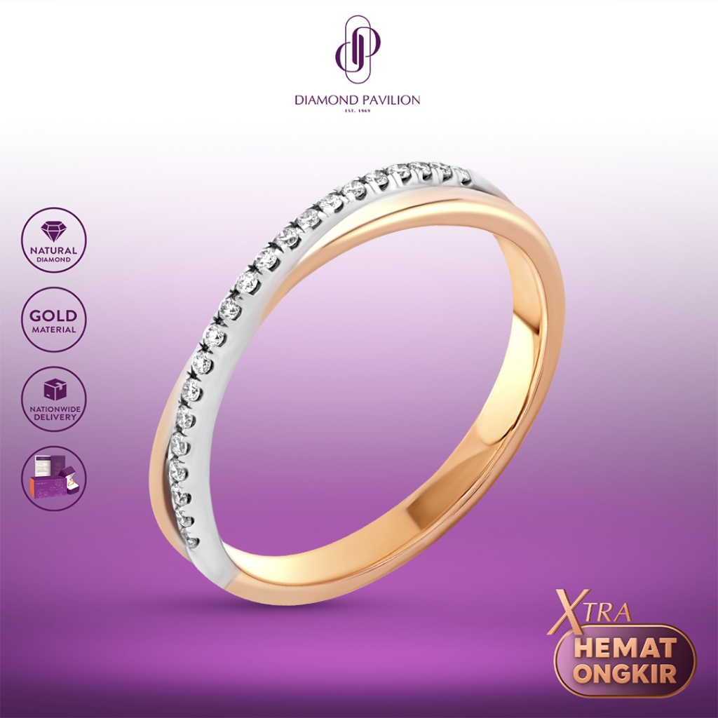 Diamond Pavilion Cincin Emas Batu Berlian Avrila Ring