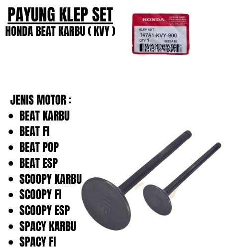 KLEP SET HONDA BEAT KARBU BEAT FI KVY