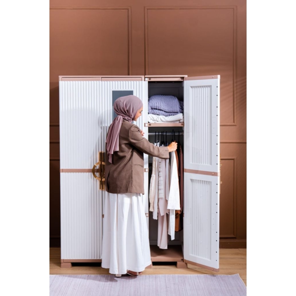 Lemari Baju 3 pintu plastik Lemari pakaian 3 pintu plastik OLYMPLAST OTC LUXURY