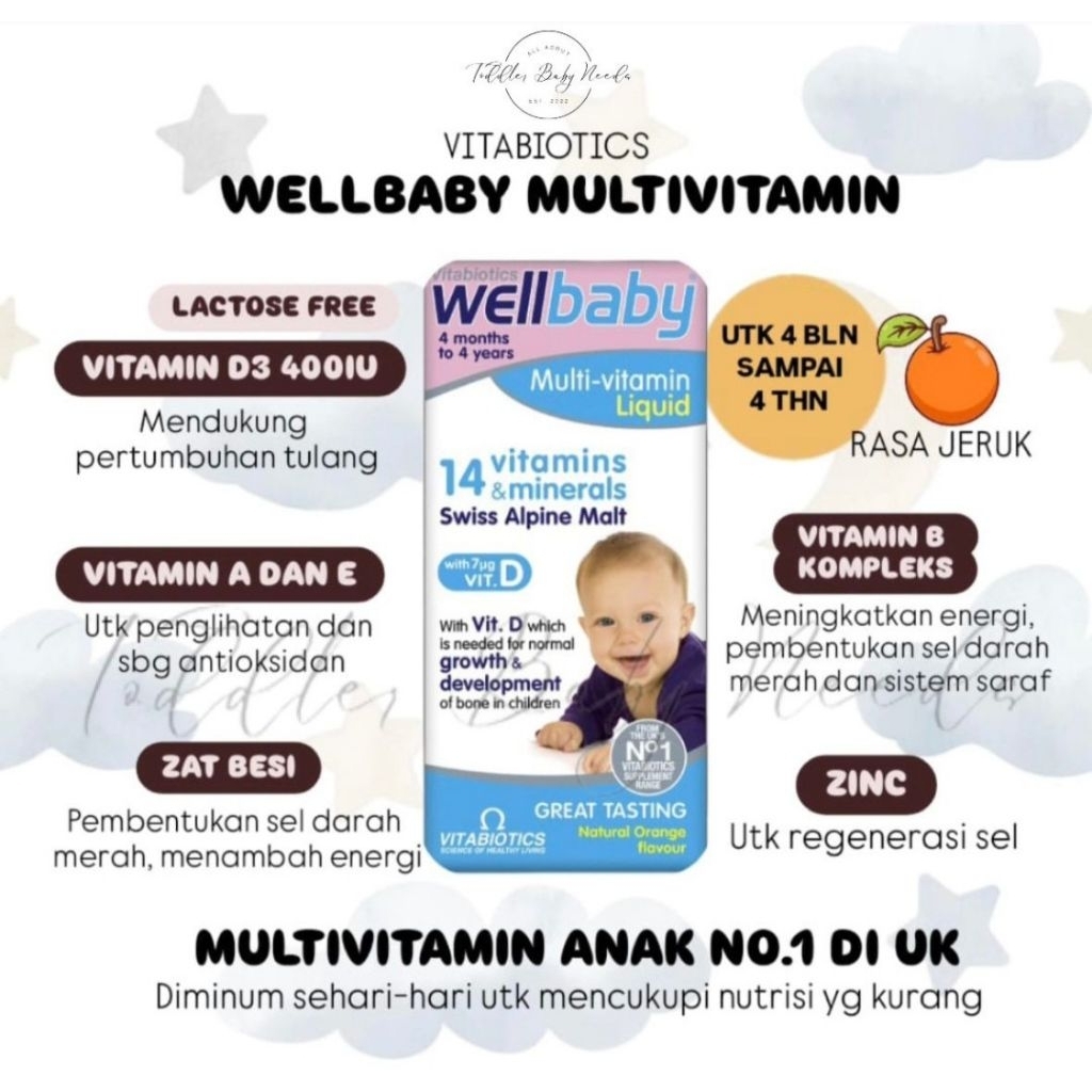 Wellbaby Multivitamin Mengisi Nutrisi Vitamin Mineral Lengkap Anak