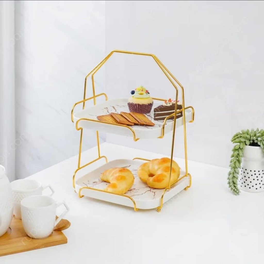 INFORMA SERVING SET WITH RACK STACK WHITE //  SERVING // RAK // TATAKAN