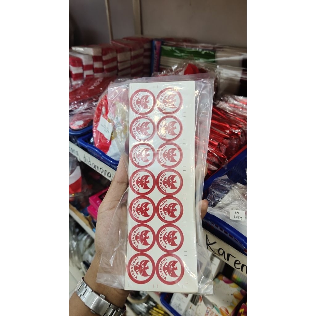 

Cahaya| Stiker Tempel_Stiker pipi Spesial Kemerdekaan_Stiker i Love Indonesia_stiker pipi