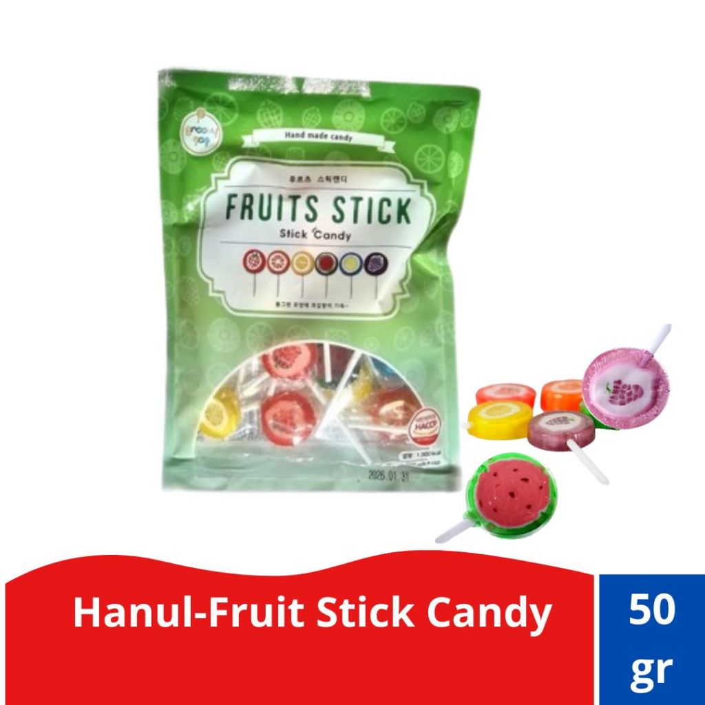

Hanul - Permen Lolipop Aneka Rasa (Stroberi, Jeruk, Lemon, Persik, Anggur)