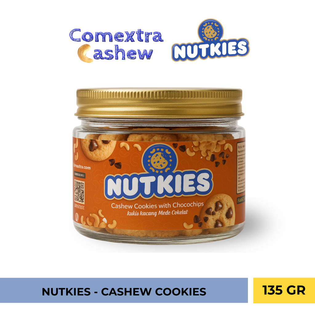 

Nutkies - Kue Coklat Kacang Mede - Cashew Chocolate Cookie / Cookies