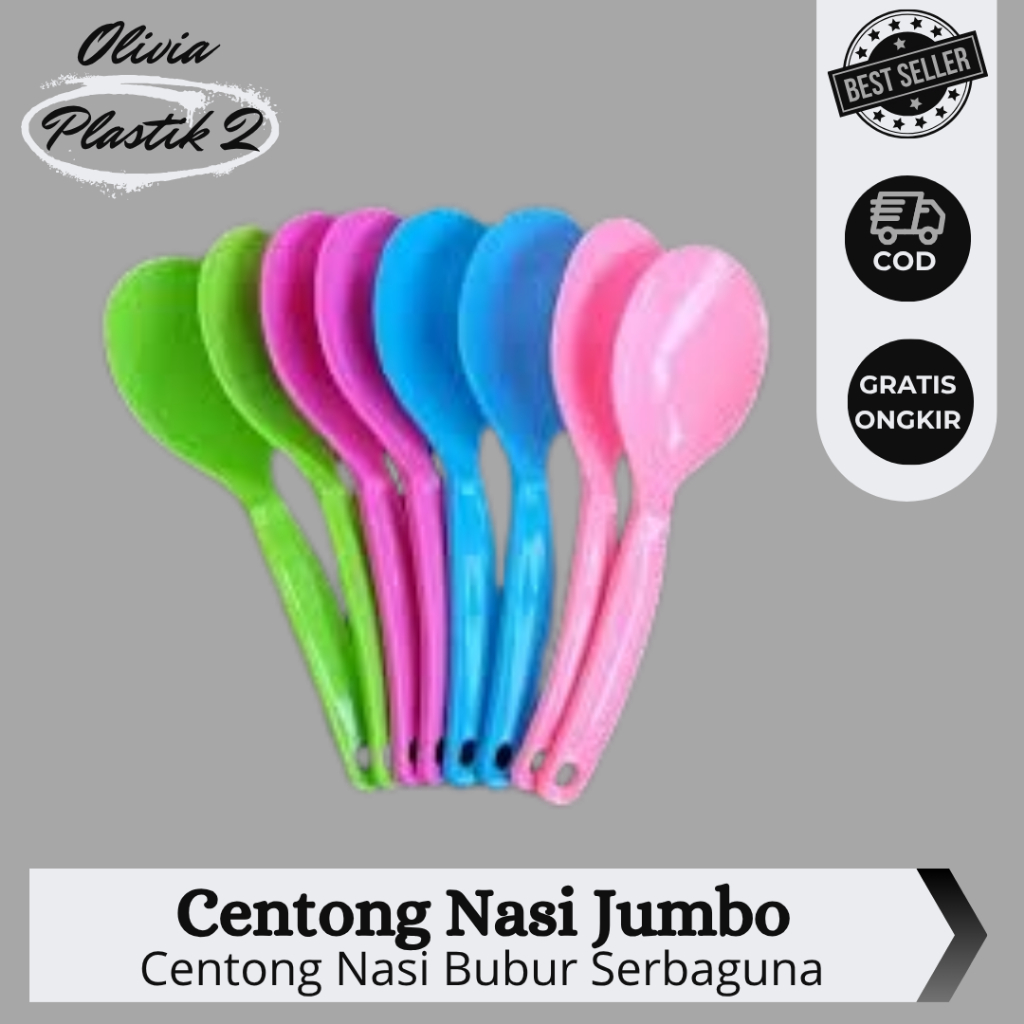 1Pcs Centong Nasi Jumbo Plastik | Entong Plastik Besar MURAH