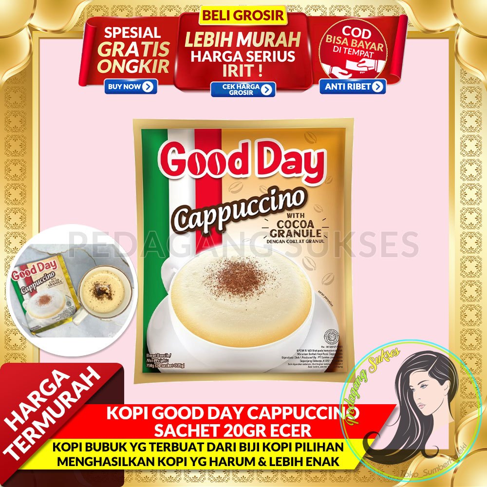 

KOPI GOOD DAY CAPPUCINNO with COCOA GRANULE SACHET 20GR ECERRR