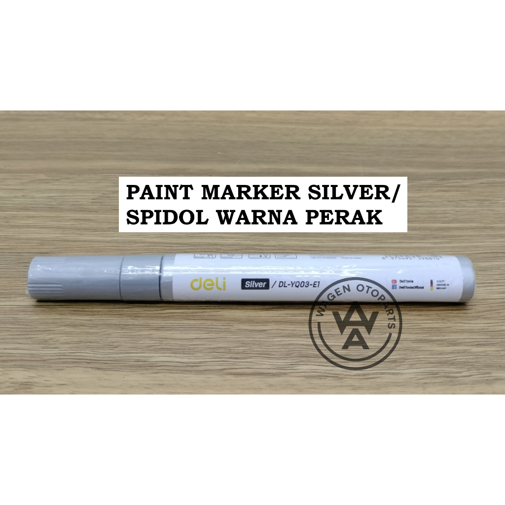 

Spidol Warna Perak / Paint Marker Silver Deli DL-YQ03-E1
