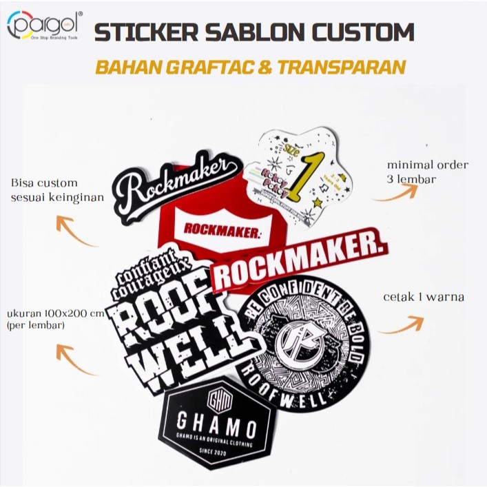 

Stiker Sablon Custom - Label Nama/Logo Brand - Untuk Label Kemasan - PargolLabel