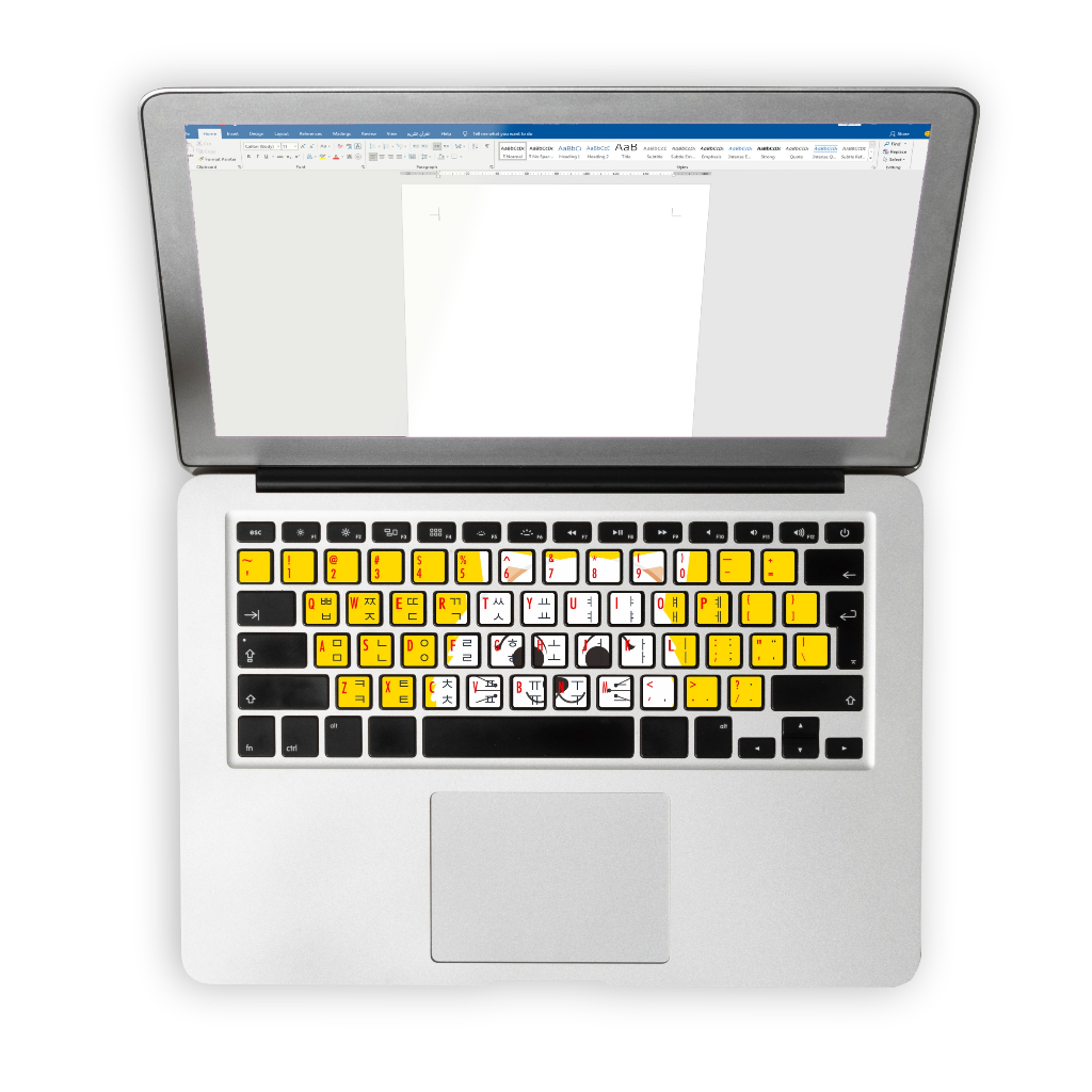 Ghif Stiker Sticker Keyboard Bahasa KOREA HANGUL Premium Vinyl PC Komputer Laptop waterproof Anti lu