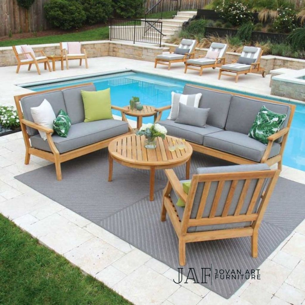 Set Kursi Tamu Sofa Tamu Outdoor Minimalis Luar Ruangan - Jovan Art Furniture