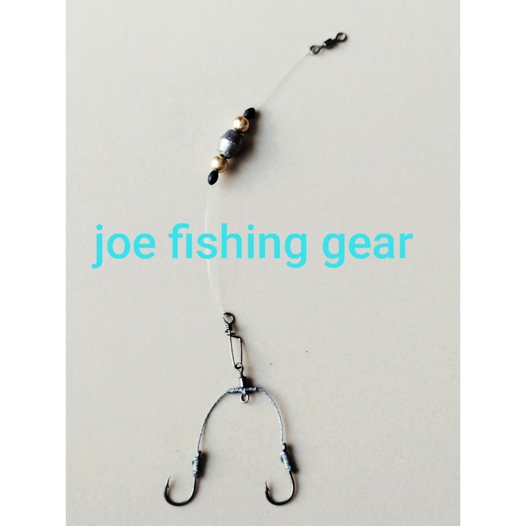 Rangkaian pancing GALATAMA 2 mata kail plus timah pemberat