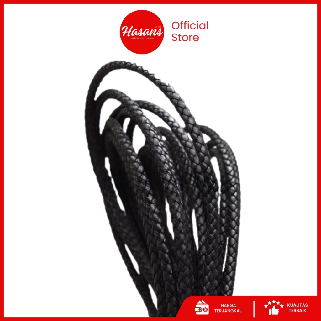 Rounded Genuine Leather 2mm / Tali Kulit Bentuk Bulat / String Tali / Tali Kulit Bulat 2mm Tk17 Hi