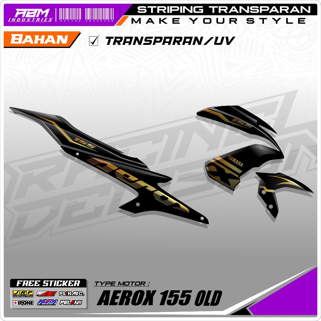 Sticker Striping Motor AEROX 155 OLD Sticker Variasi Pelindung Body Motor