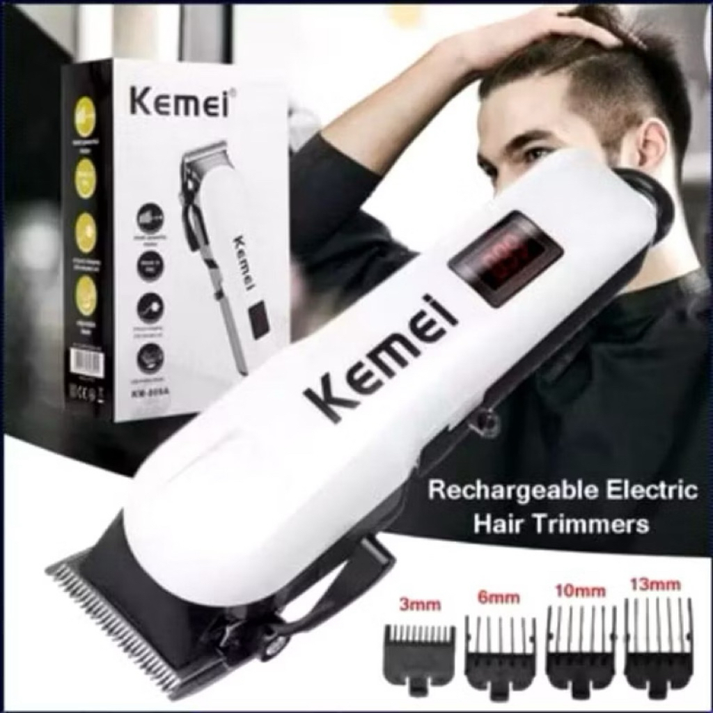 Kemei 809A Hair Clipper Pria Mesin Cukur Rambut Elektrik Alat Cukur Cas Tanpa Kabel Portable