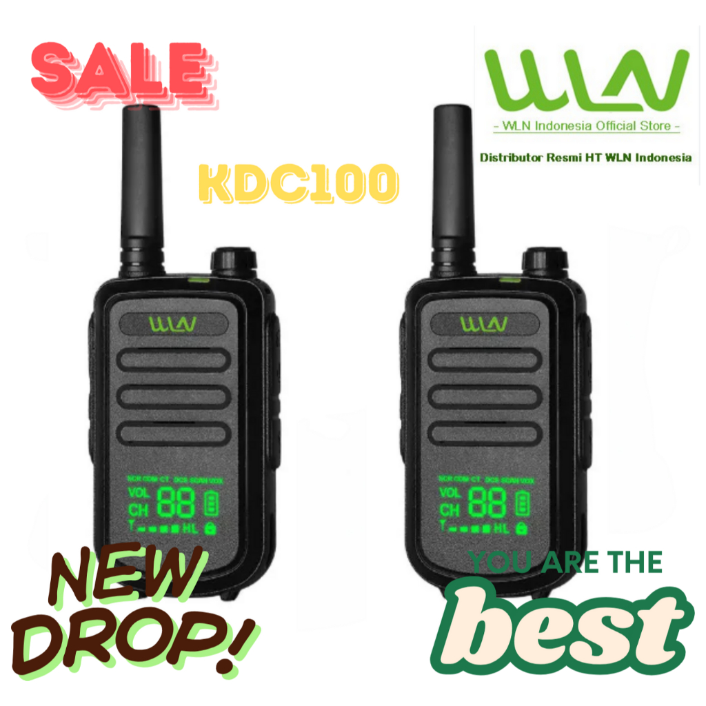 HT Wln KD C100 Singleband UHF (Free Headset) handy talky Garansi 1 tahun | H T Wlan KD-C100 UHF 5 Wa