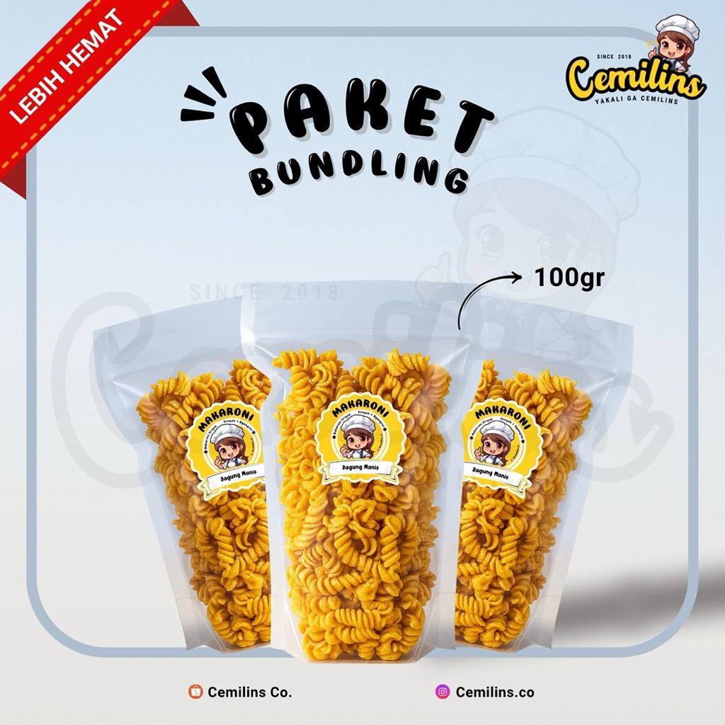 

Paket Bundling Makaroni 100gr | Bisa Campur Rasa | Gratis Ongkir