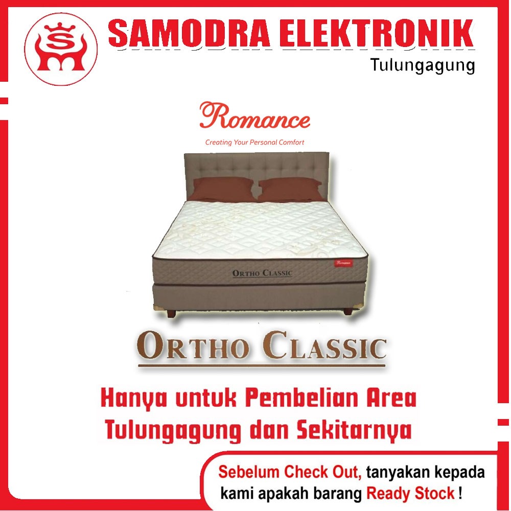 Kasur Springbed ROMANCE Ortho Classic 160x200Cm - Orthopedic, Extra Firm, Tebal 27cm | Nyaman & Taha
