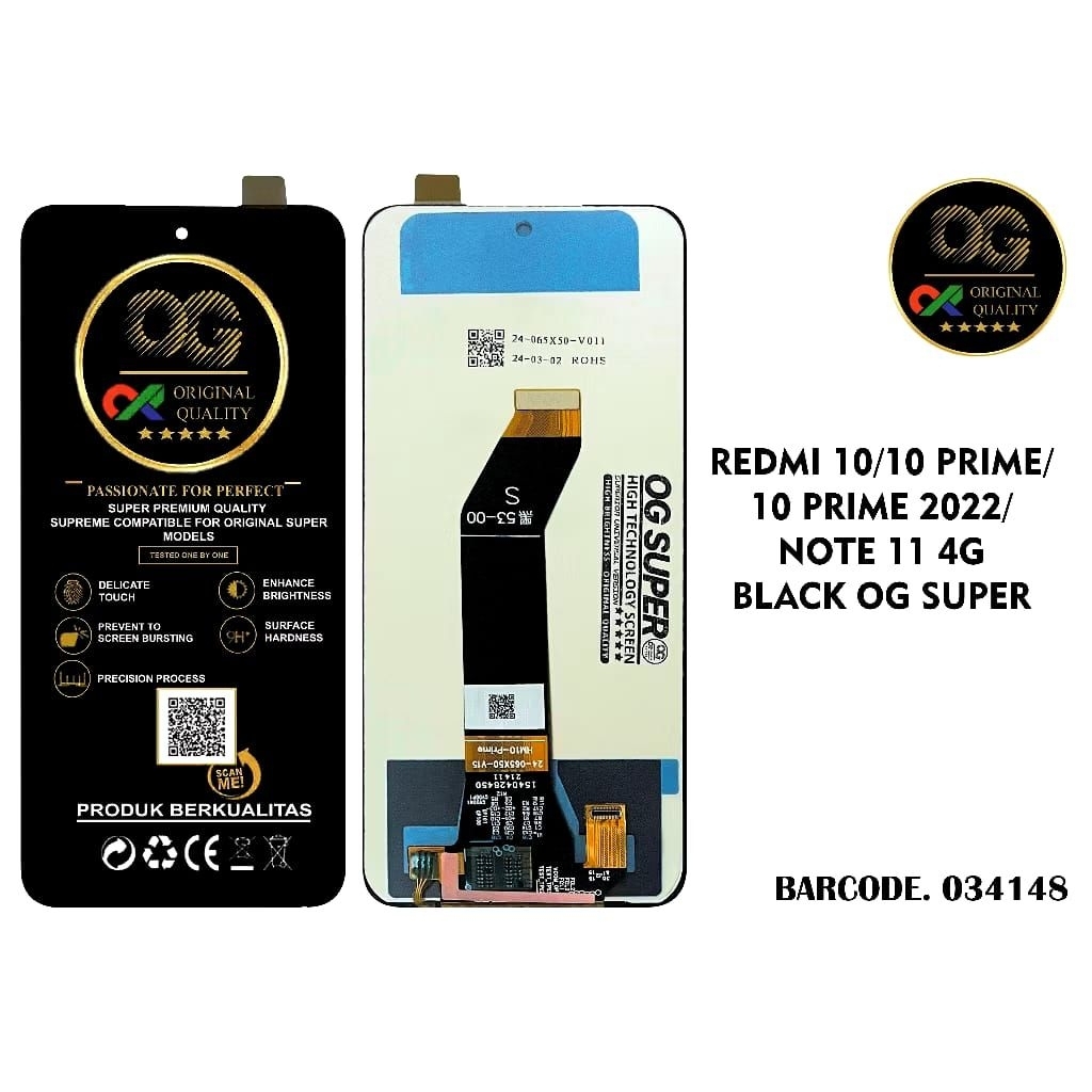 LCD TOUCHSCREEN XIOMI REDMI 10 4G/ REDMI 10 2022/ REDMI 10 PRIME OG SUPER