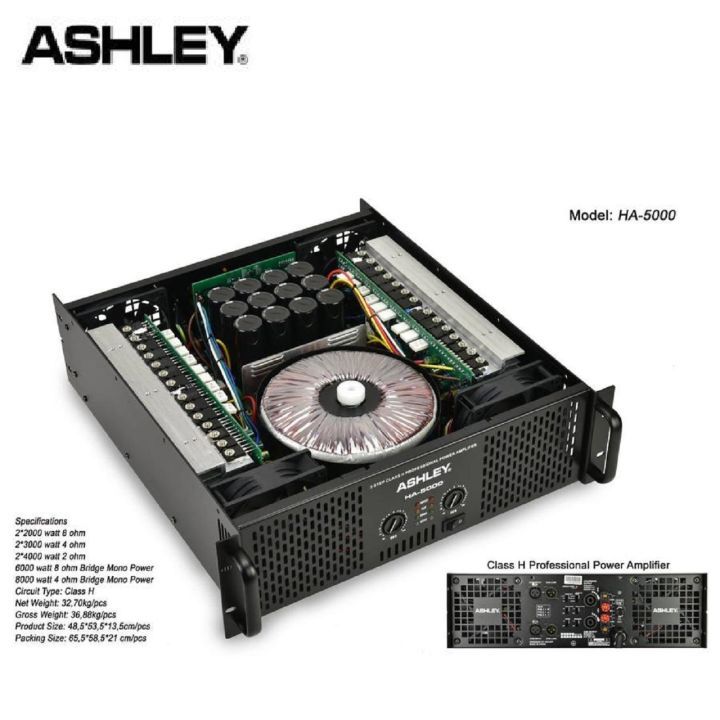 POWER AMPLIFIER ASHLEY HA-5000 2x2000w