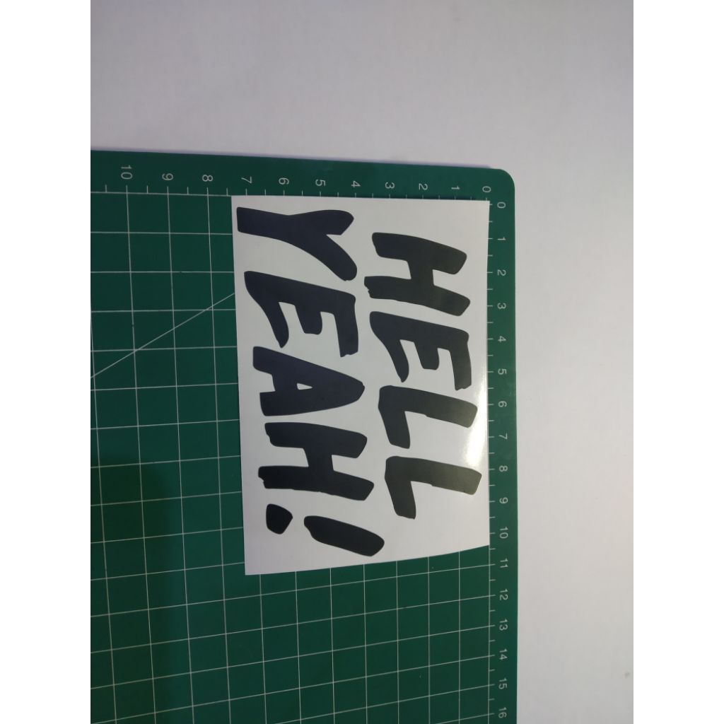 

stiker cutting hell yeah