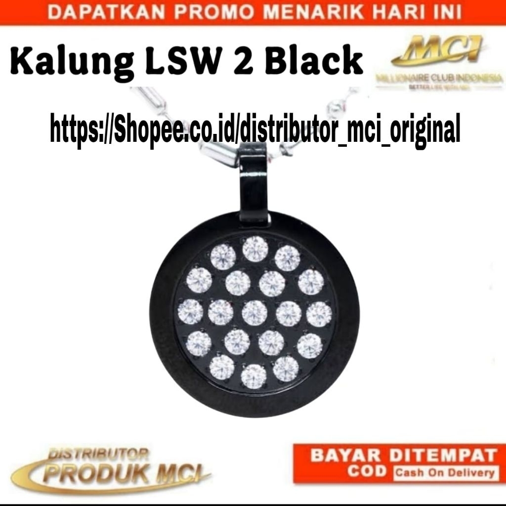 KALUNG KESEHATAN WANITA KALUNG KALUNG BIOCARBON LSW 2 BLACK KALUNG PENDANT MCI KALUNG MCI ORIGINAL