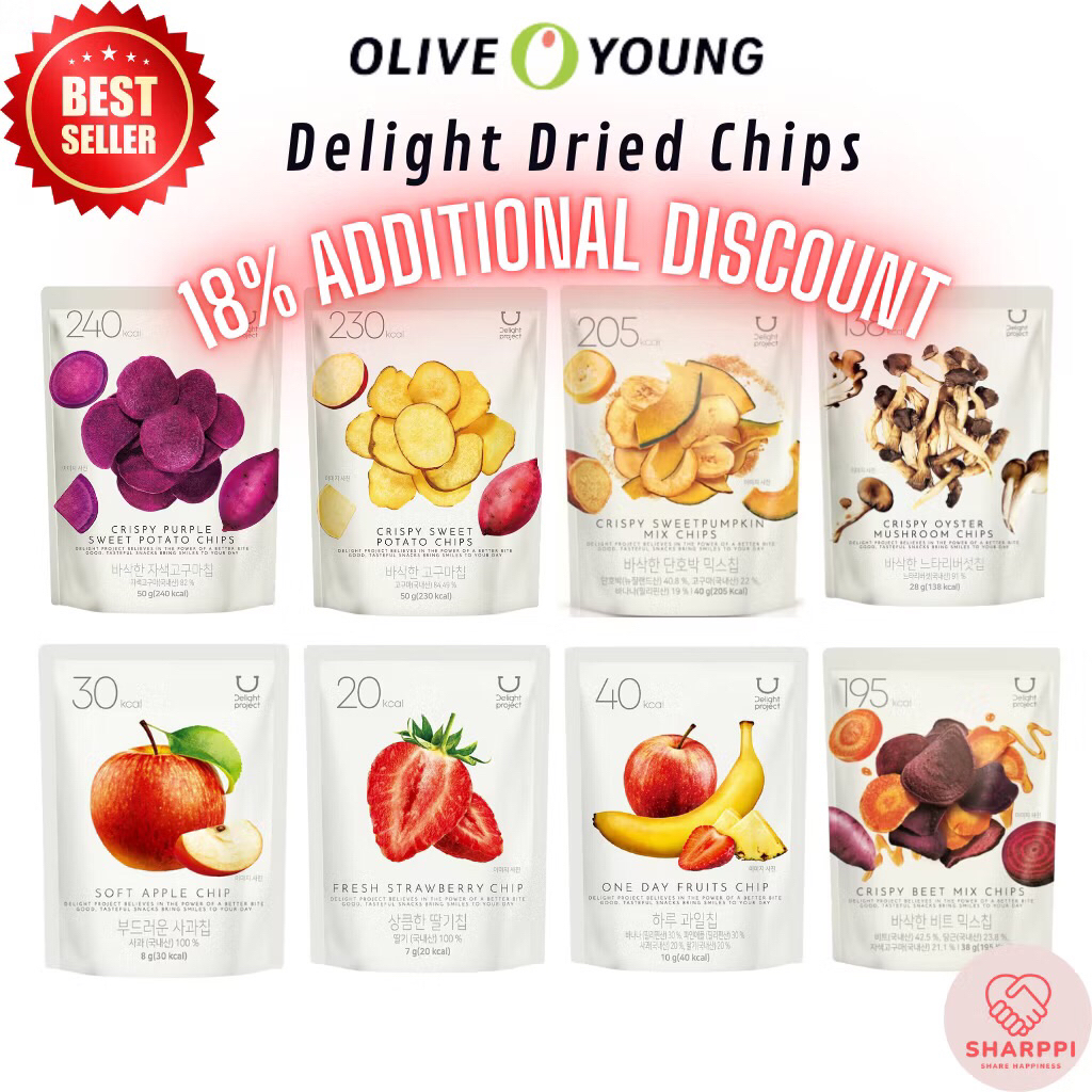 

[Olive Young Delight Project] Fruit Chips｜Tangy Strawberry / Citrusy Jeju Tangerine / Smooth Apple / Daily Fruit