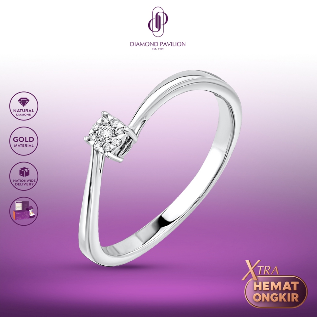 Diamond Pavilion Cincin Emas Batu Berlian Elina Ring