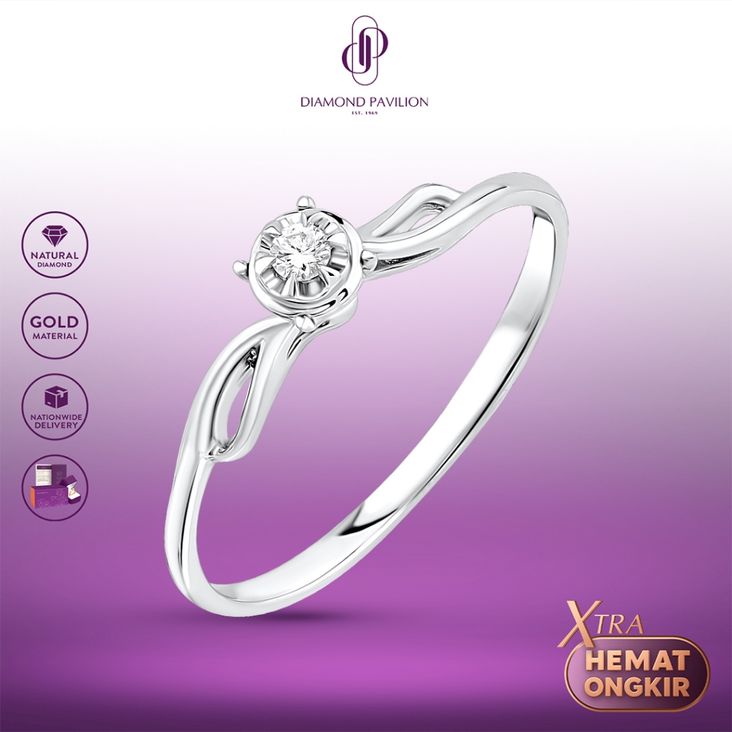 Diamond Pavilion Cincin Emas Batu Berlian Kaiya Ring