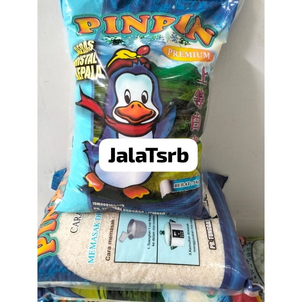 

Beras Pinpin Kemasan 5kg Beras Premium (isi 4pc)