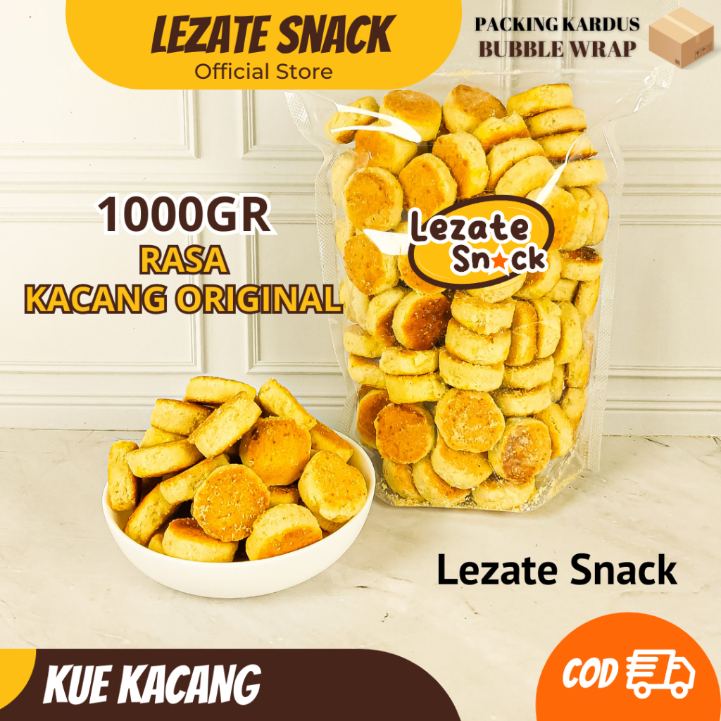 

Kue Kacang 1KG Renyah Enak Kiloan Murah / Roti Kacang / Roti Kering /Kue Kering Lebaran / Kue Kacang Mak Enak Lezate SEDAP SNACK