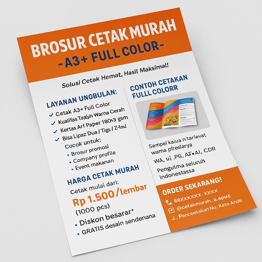 

PRINT CETAK A3+ MURAH / HVS / ART PAPER / MATTE PAPER / ART CARTON - HVS 100, 1 SISI Kertas Stationery