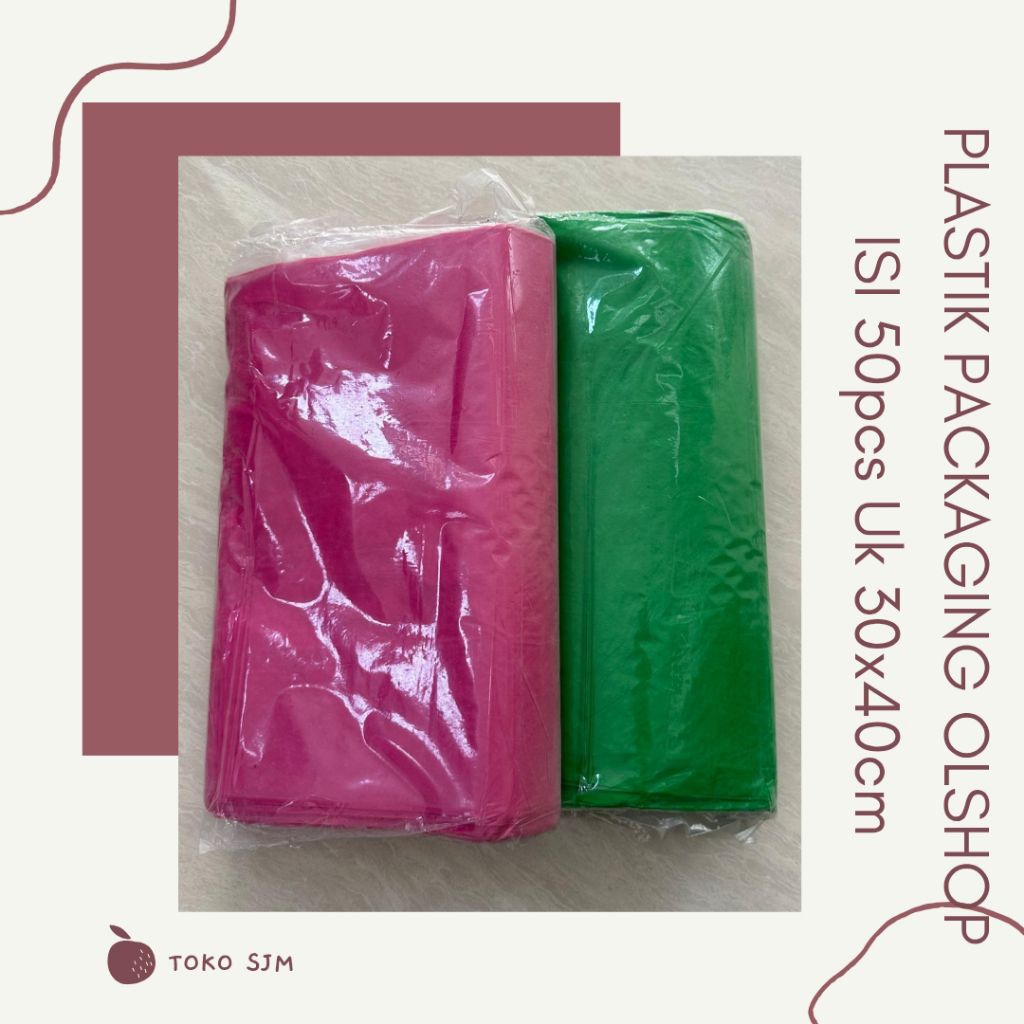 

PLASTIK PACKING ONLINE SHOP 1 PAK ISI 50PCS Uk 30x40cm / PLASTIK HD TANPA PLONG UNTUK PACKING OLSHOP / PACKAGING PLASTIK ONLINE SHOP / PLASTIK PACKING OLSHOP