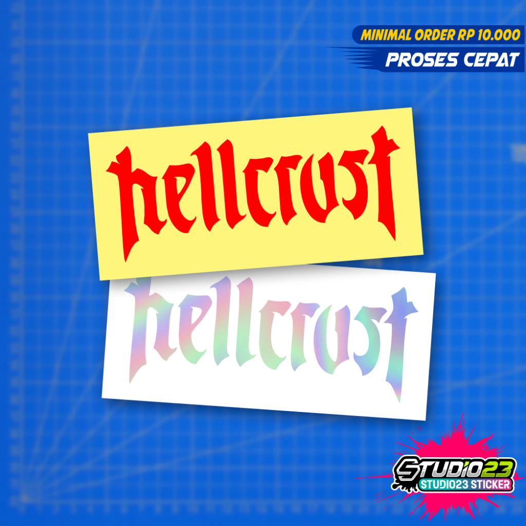 

Stiker Hellcrust Band metal Cutting Sticker