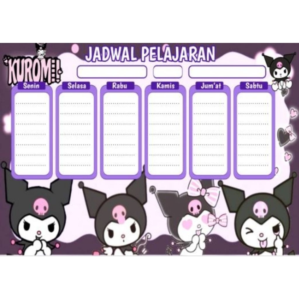 

Jadwal Pelajaran Custom Aestetik