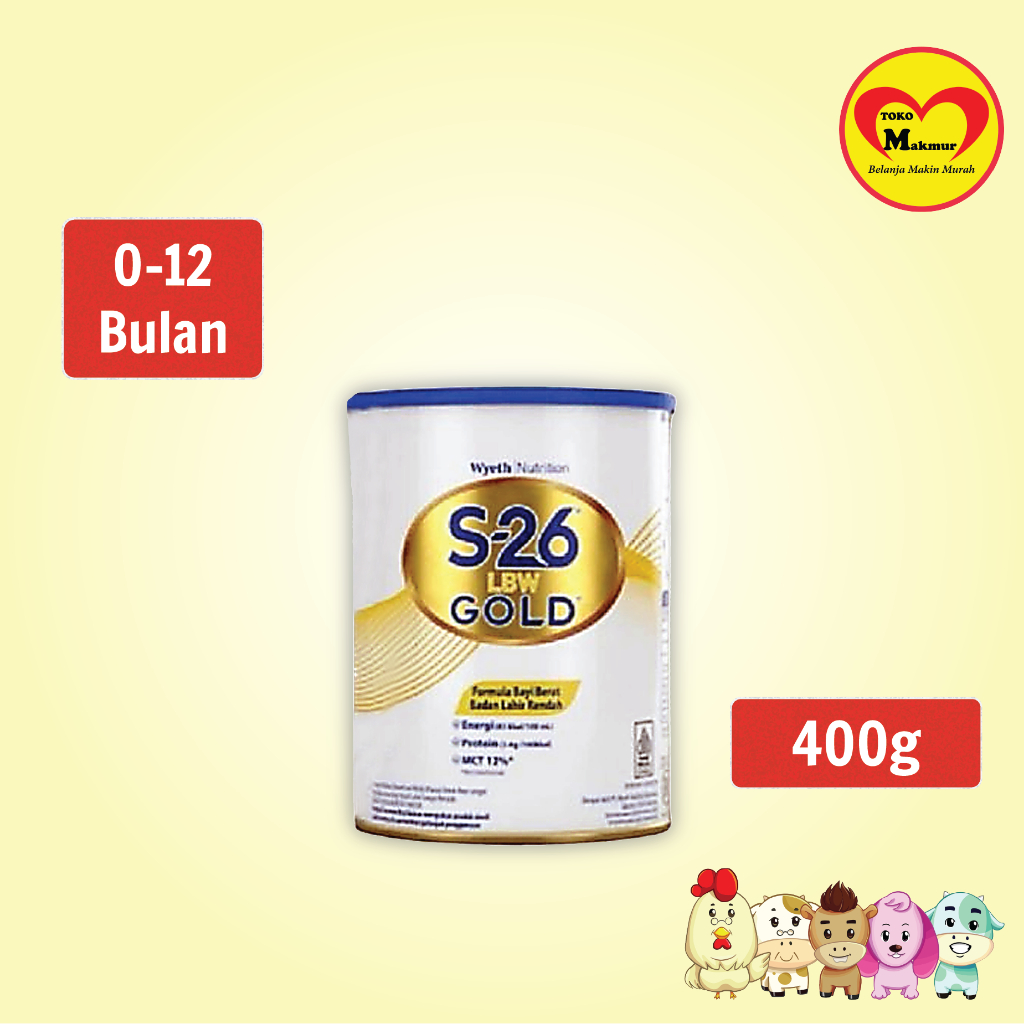 Wyeth Nutrition S-26 LBW Gold 400gr / Toko Makmur Pondok Jati