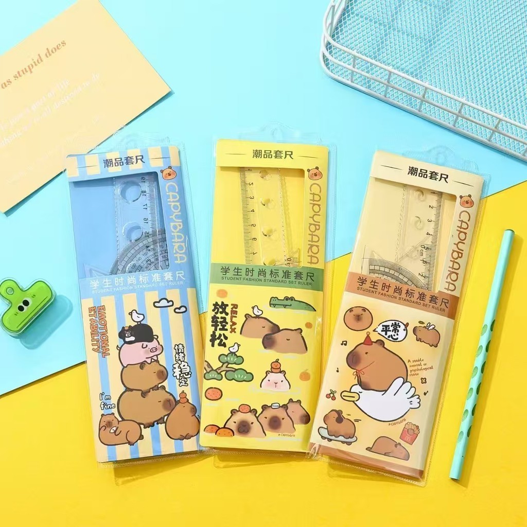 

RULER / GARISAN / PENGGARIS PLASTIC / PENGGARIS PLASTIK / PENGGARIS MOTIF / SCHOOL RULER SET / PENGGARIS SET 117 CAPYBARA